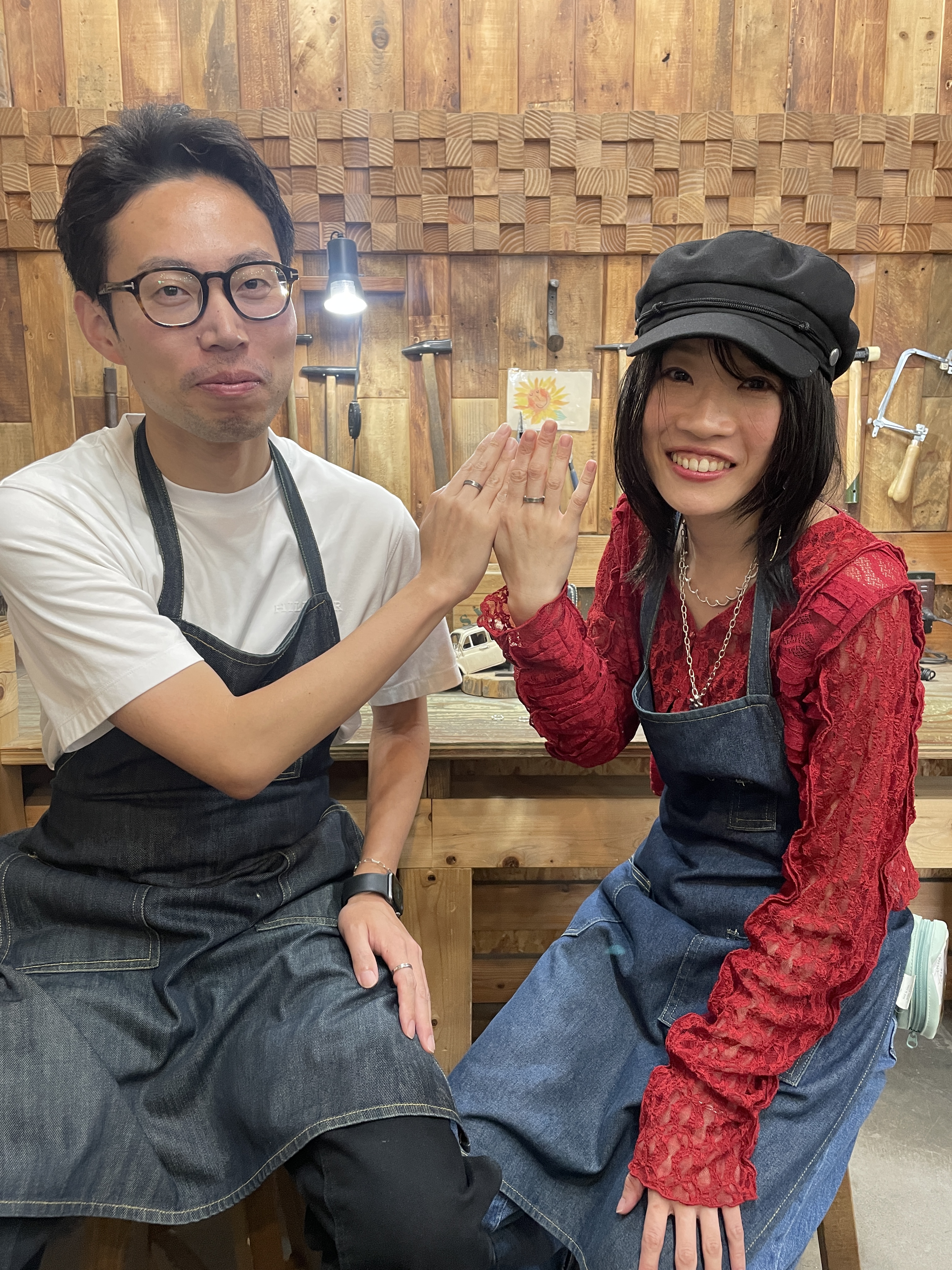 アメリカコイン ペアーリング　１枚のコインからリング＆ペンダントを作る体験