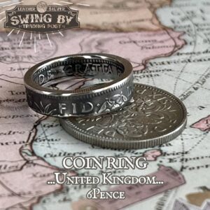 イギリス　6ペンス　コインリング